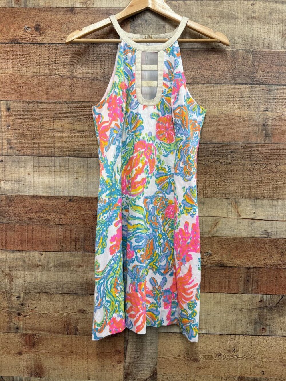 Lilly Pulitzer Dress 4 Shift Kennedy Casa Marina Halter Sleeveless